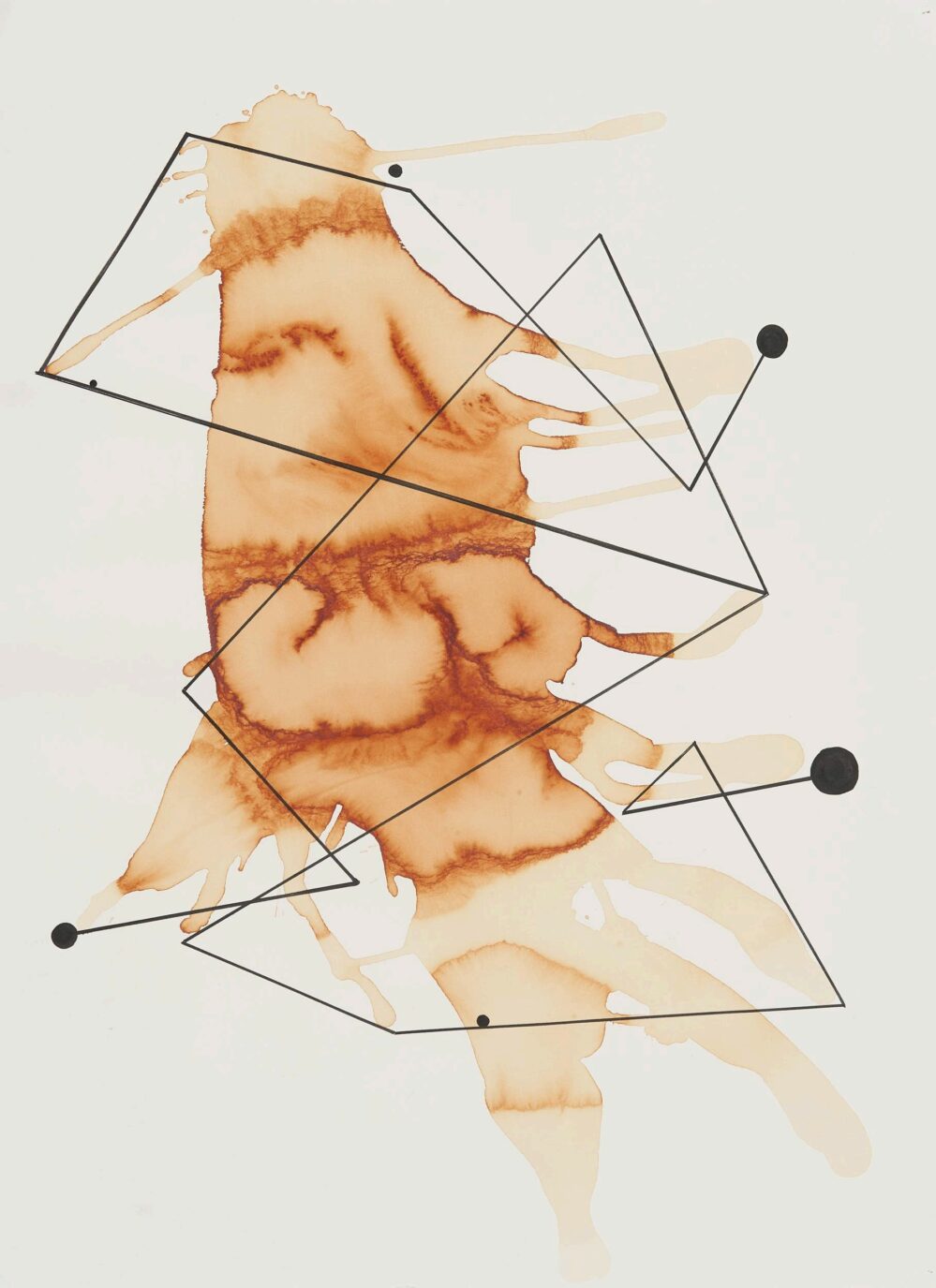 Altered Land_Tea water, engraved text on etching paper_1240x950mm