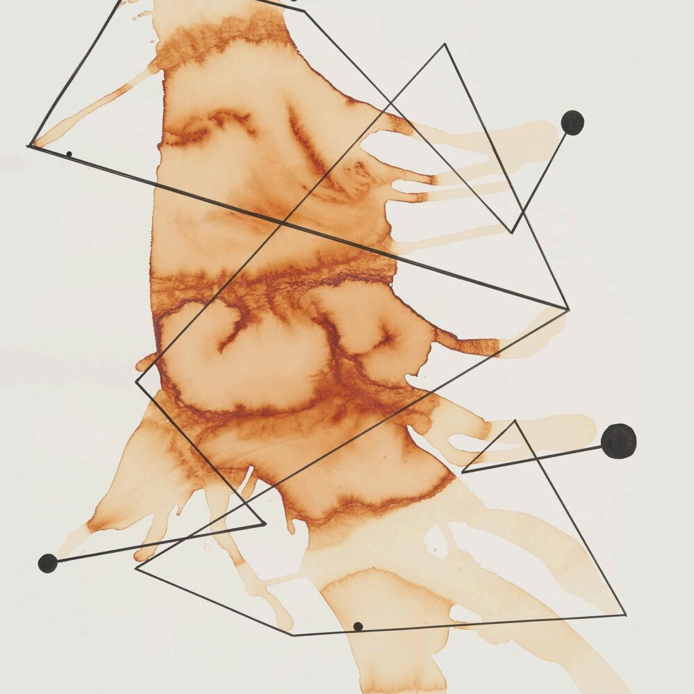 Altered Land_Tea water, engraved text on etching paper_1240x950mm