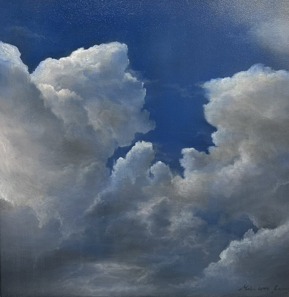 Sculptural Clouds: 400x400mm_oil on canvas