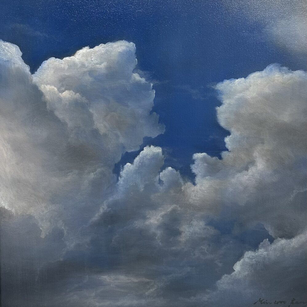 Sculptural Clouds: 400x400mm_oil on canvas