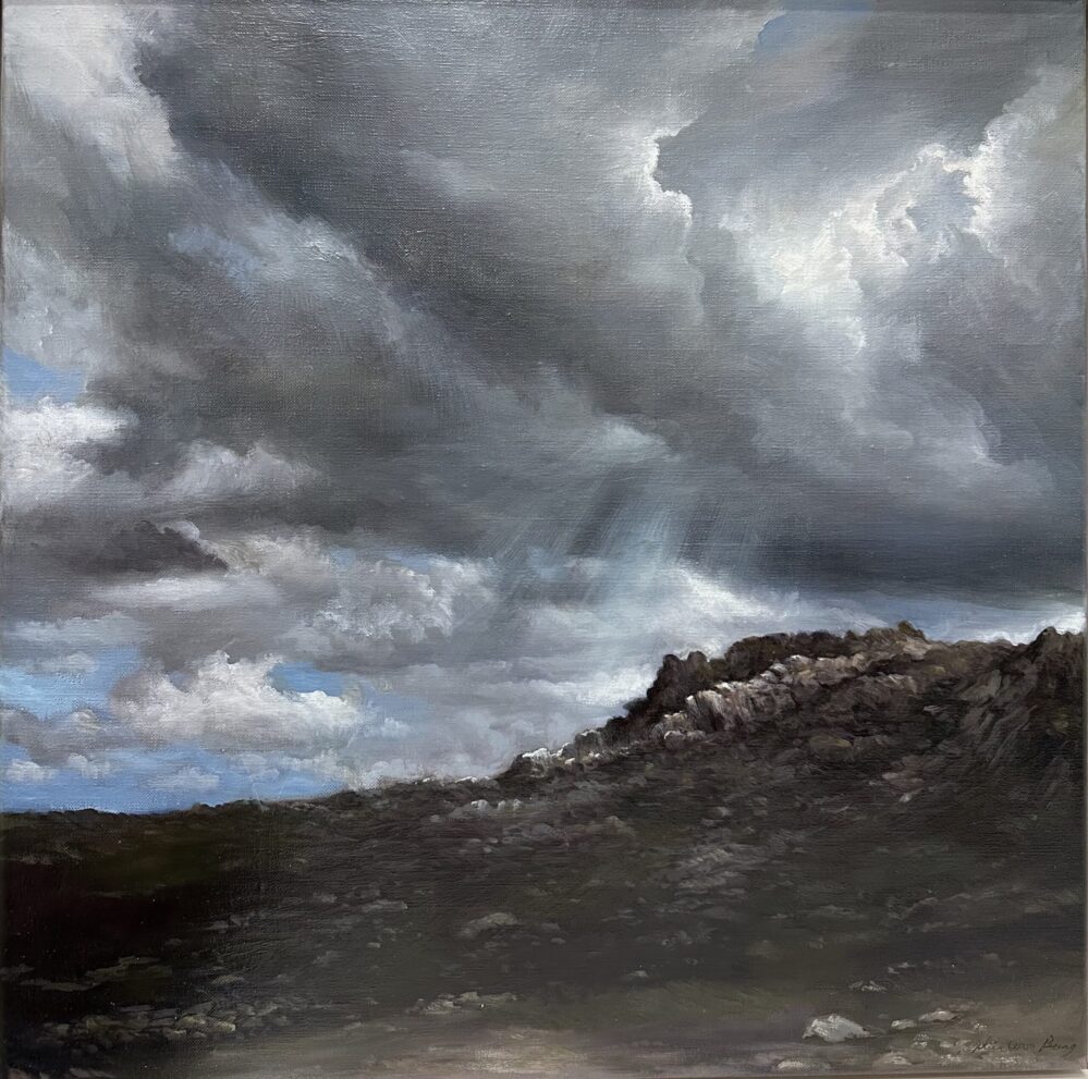 Wind of mountain top: 500x500mm_oil on linen