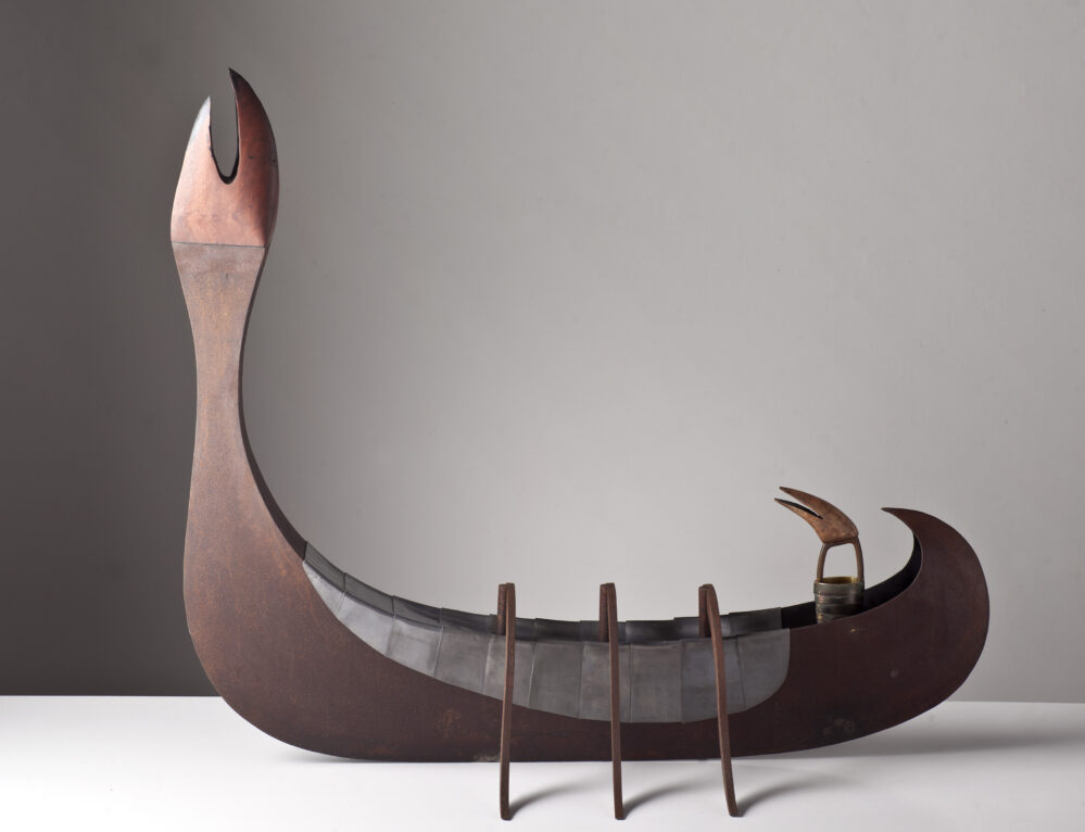 Bardo Voyager Returned: 1000x900x540mm_Corten and mild steel, lead, brass, timber
