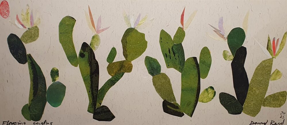 Flowering Cactus I_480x805mm_ink and collage