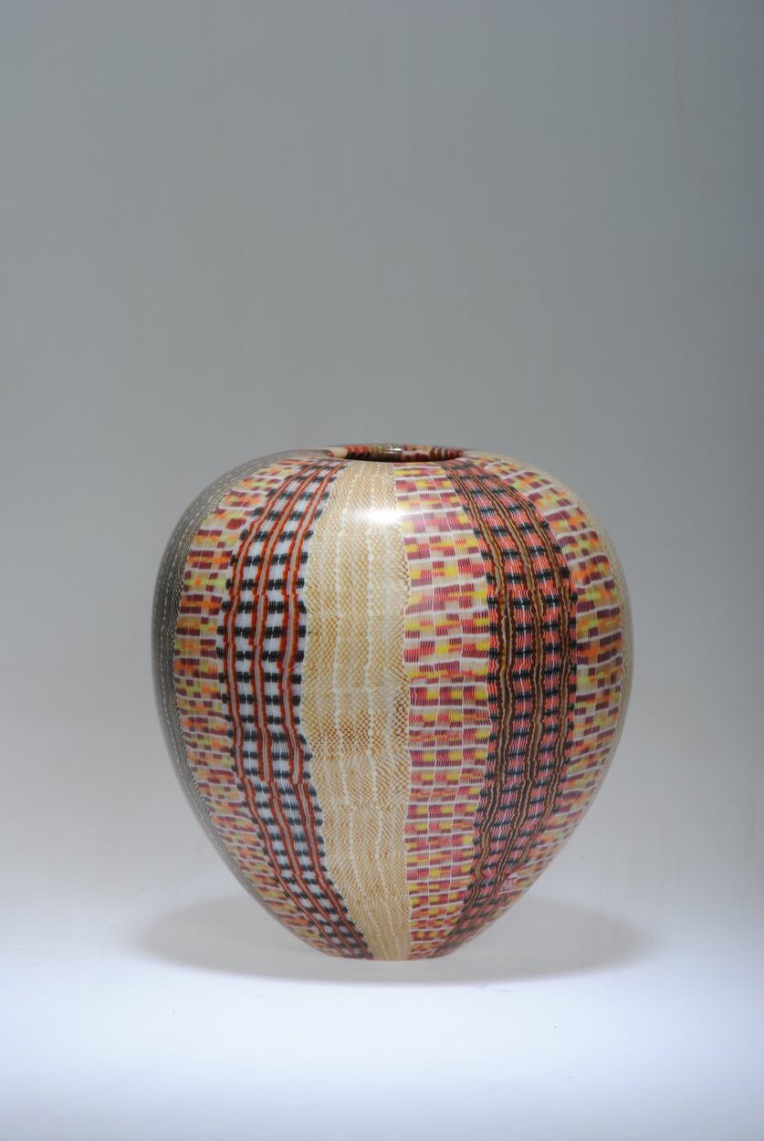 Textile !0 #1: 180x170mm_kiln formed and blown glass