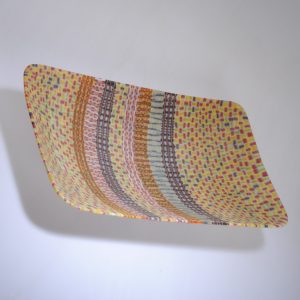 Textile 10 #7: 65x350x195mm_kiln formed and blown glass
