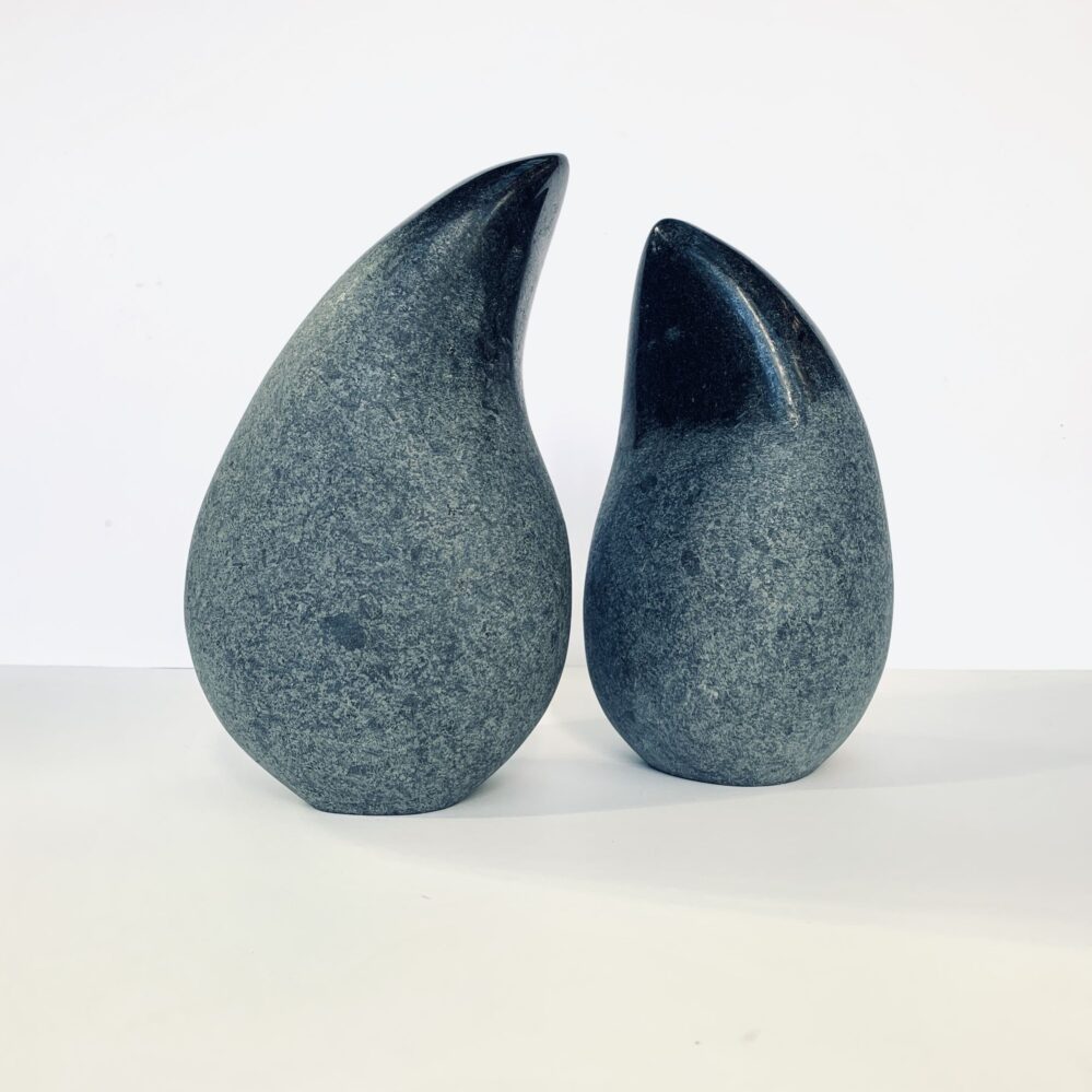 Two Teardrop Form_250x150x150_Black Hill Granite