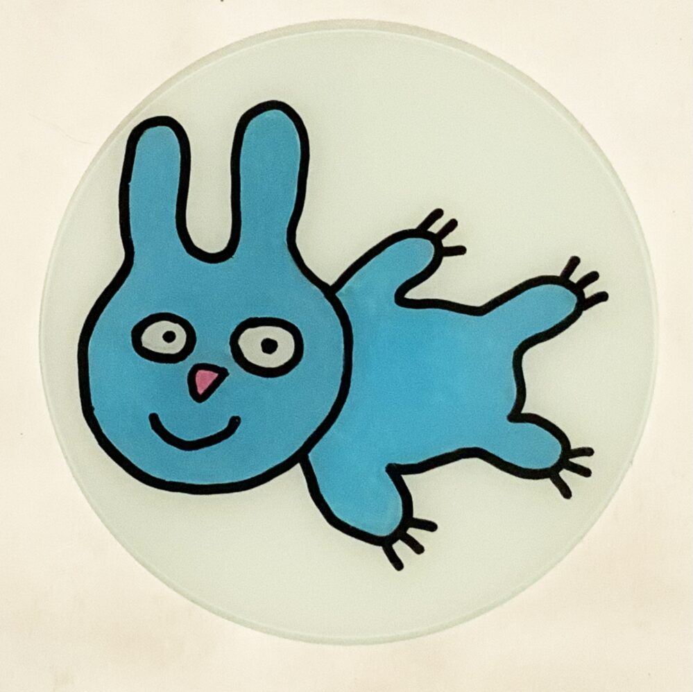 My Baby: 300x300mm_hand painted glass