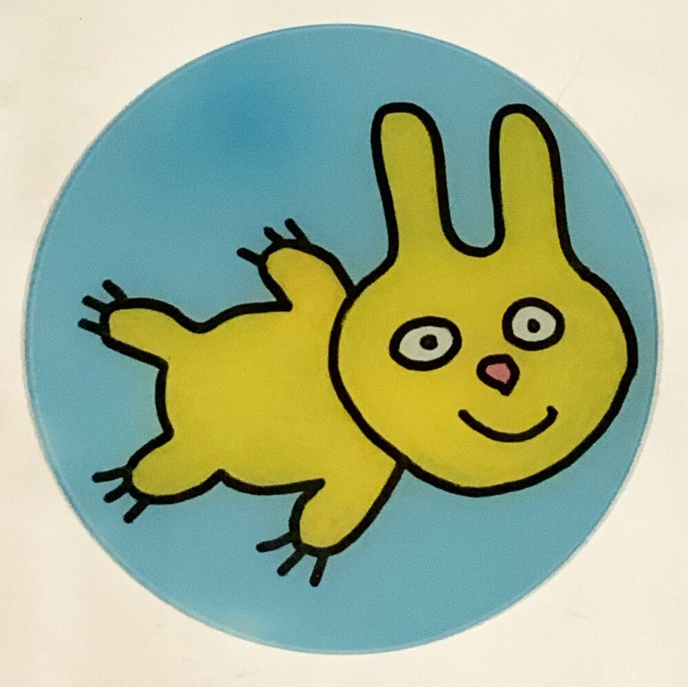 My Other Baby: 300x300mm_hand painted glass