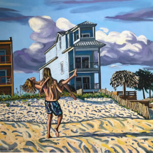 The Beach: oil on canvas