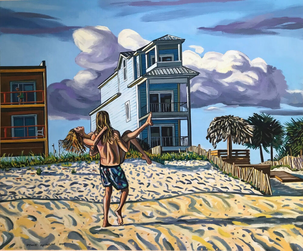The Beach: oil on canvas