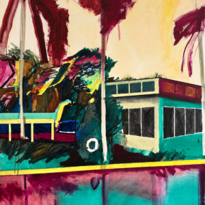 Gloss: 2025 Oil on linen, 167 X 112CM (framed, hand-stained black and waxed solid oak)