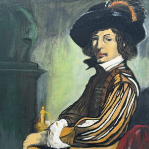 A Stolen Cavalier #2 - F. Van Mieris - 2007, acrylic on canvas, W45xH50cm