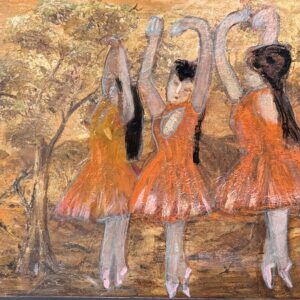 Bush Ballet #2 - 2026, oil on original painting - Daub, W56xH48cm