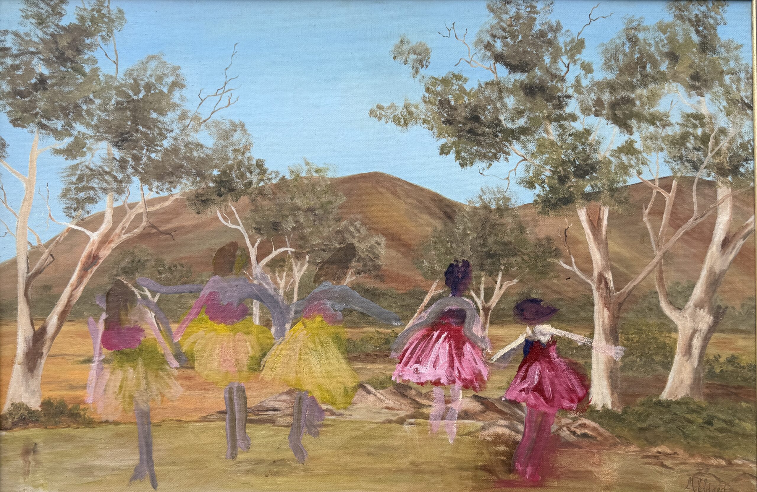Bush Ballet - 2026, oil on original painting - Daub, W83xH58cm