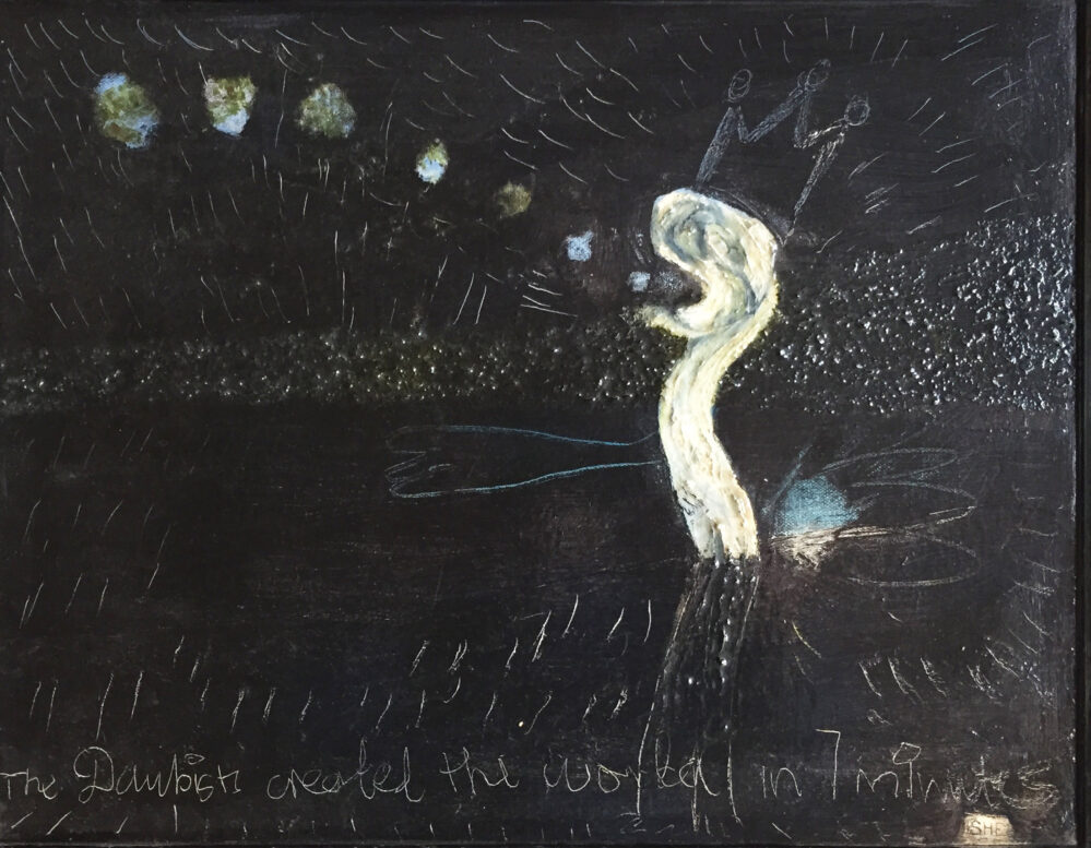 Daubist Creation - 2016, acrylic on original painting -Daub, W55xH45cm