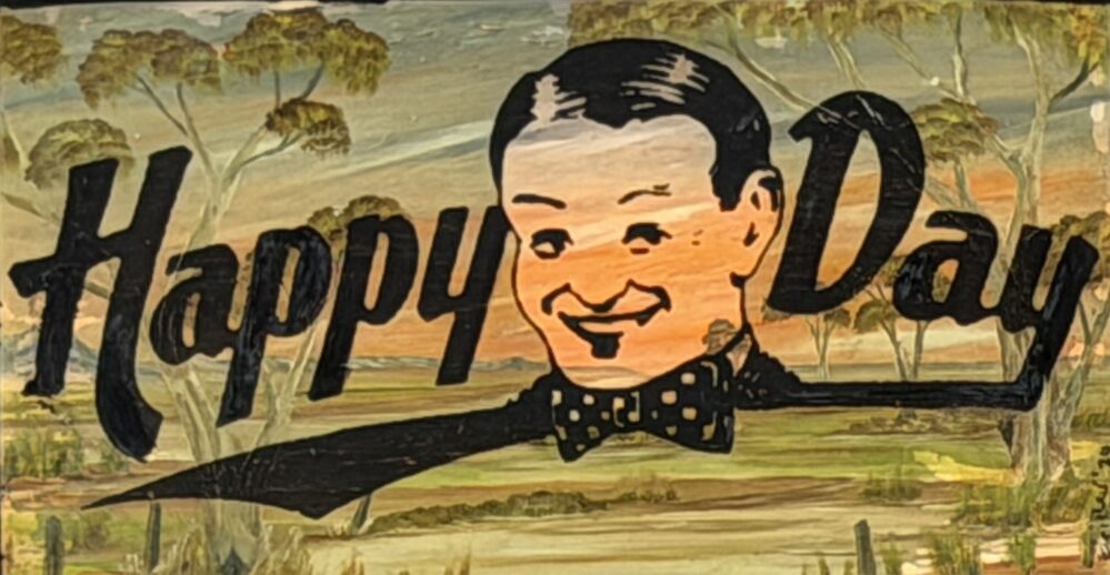 Happy Day Daub - 2024, gel medium transfer, W50 H35cm