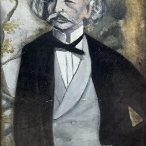 Portrait d'un Richè Connard - 2026, oil on original painting - Daub, W55xH70cm
