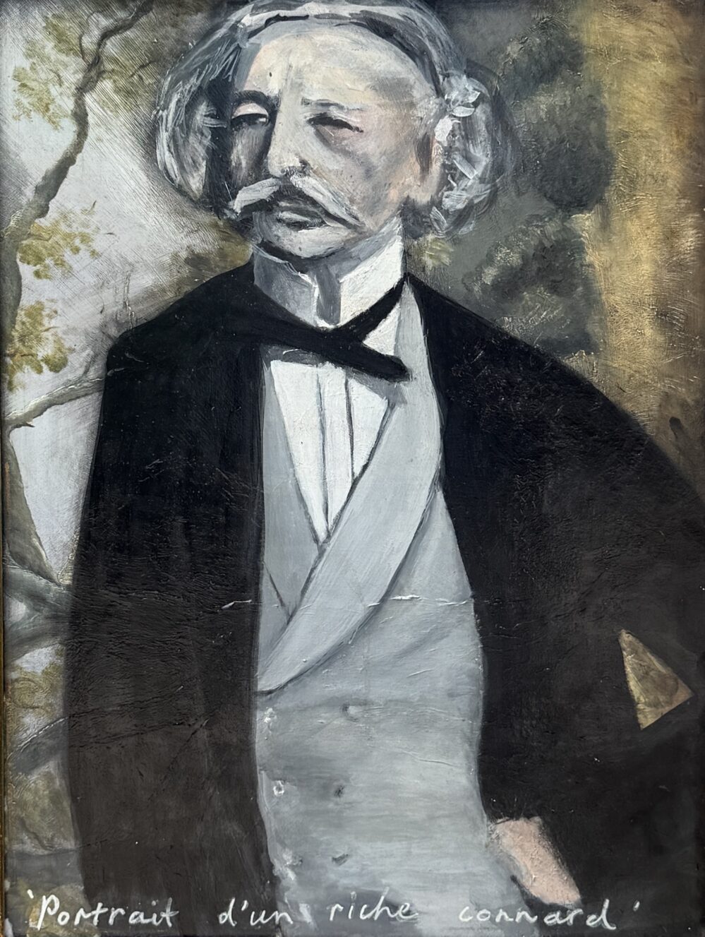 Portrait d'un Richè Connard - 2026, oil on original painting - Daub, W55xH70cm