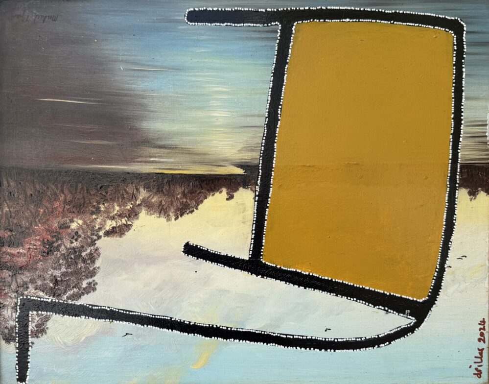 Rover's Country - 2024, oil on original painting - Daub, W61xH51cm