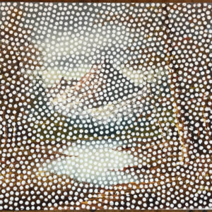 Spot Painting #4 - 2020, oil on original painting - Daub, W61xH46cm