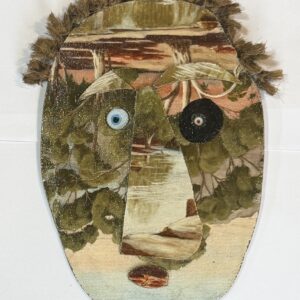 WO TA NO FO #1 - 2020, sawn and glued original painting - Daub, W26xH40cm
