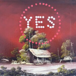 Yes Daub #2 - 2023, oil on original painting - Daub, W50xH40cm
