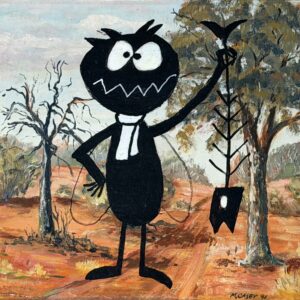 Louie da Fly #3 - 2024, oil on original painting - Daub, W39xH32cm