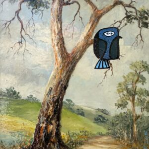 Picassowl - 2018 oil on original painting - Daub, W43xH51cm