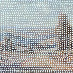 Spot Painting #2 - 2020, oil on original painting - Daub, W60xH48cm