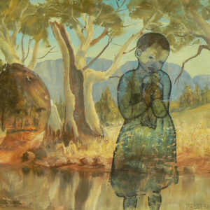 When Doves Cry - 2010, oil on original painting - Daub, W86xH71cm