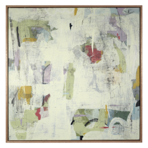 Visitors Are Coming Get Apple Pie_Acrylic, wax paste, acrylic ink on canvas_60x60cm