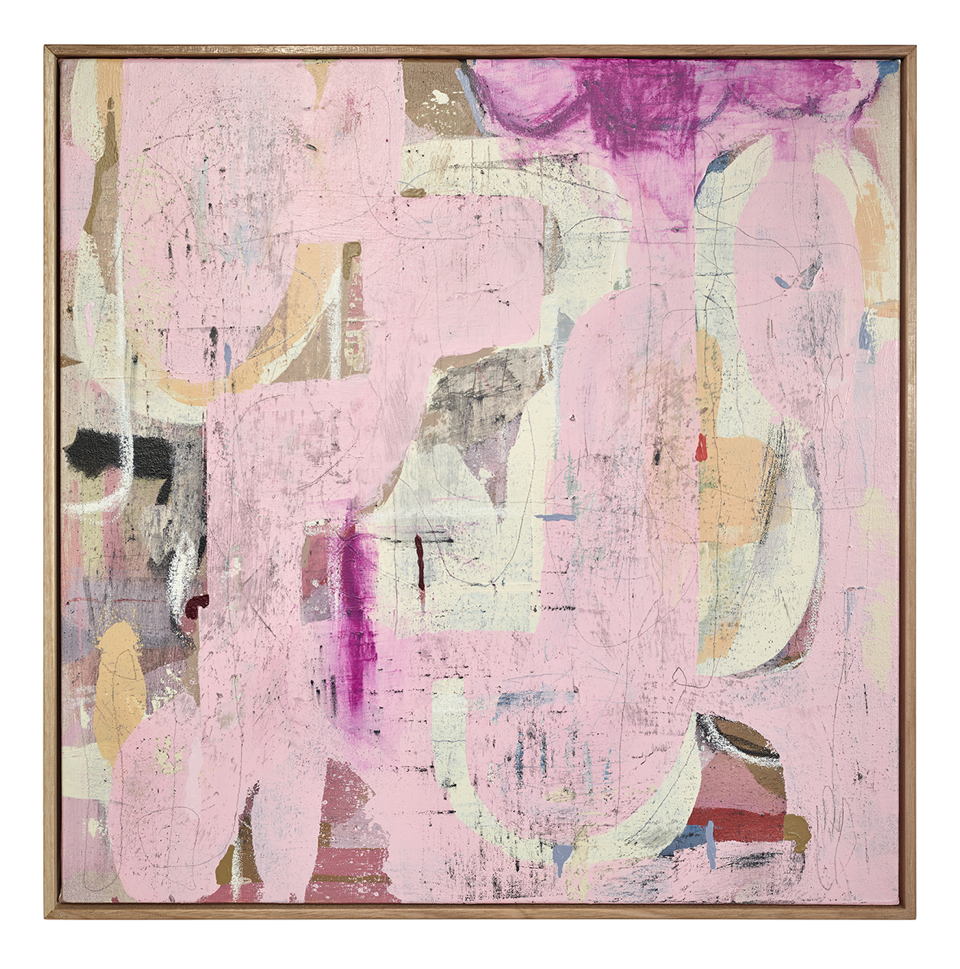 Sticky Fairy Floss At The Fair_Acrylic, wax paste, acrylic ink on canvas_60x60cm