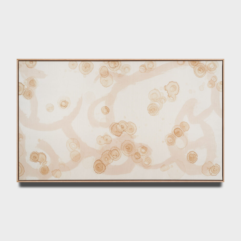 Tea Tree 26C_1280x760mm_tea water on canvas and Chinese silk_2026