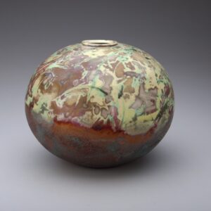 Grasses at Evening _Glazed ceramic vessel_190Hx240mmDia