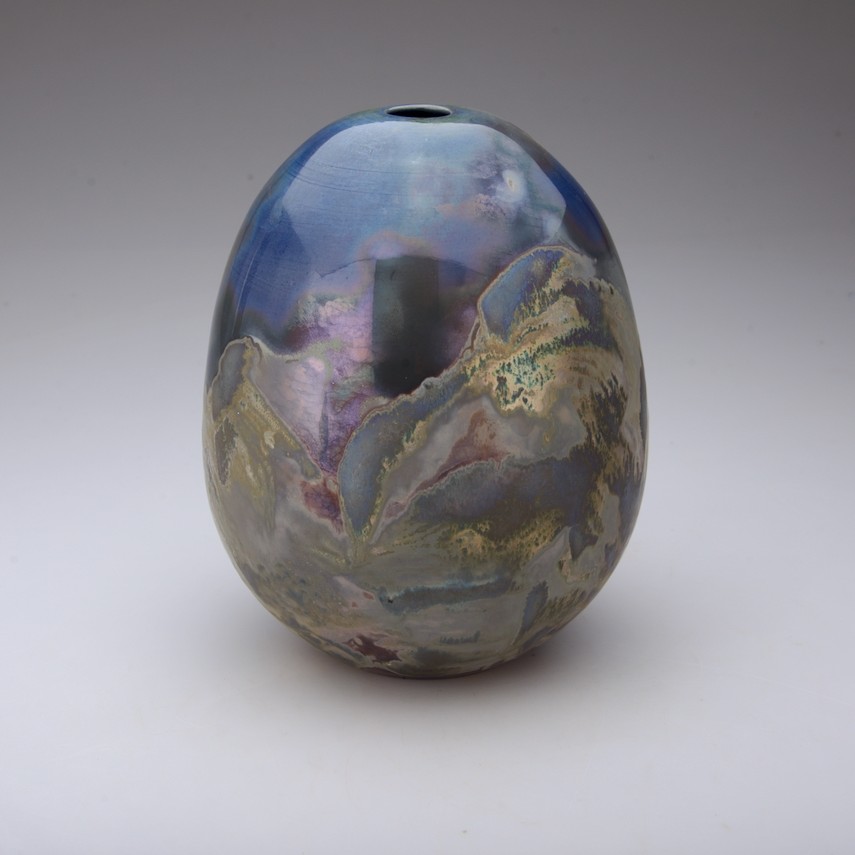 Misty Morning _Glazed ceramic vessel_240Hx170mmDia