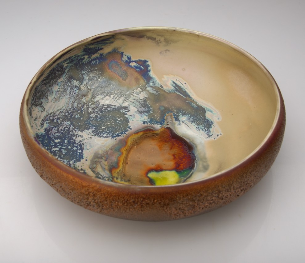 Evening Sky _Glazed ceramic vessel_80Hx230mmDia