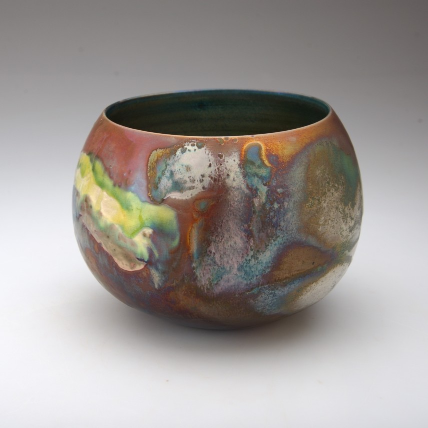 Evening Sky _Glazed ceramic vessel_140Hx180mmDia