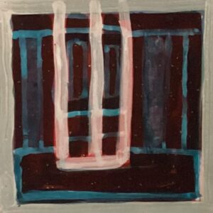 Night Lights Theatre 3 _2026_ink on xuan board_35x35cm