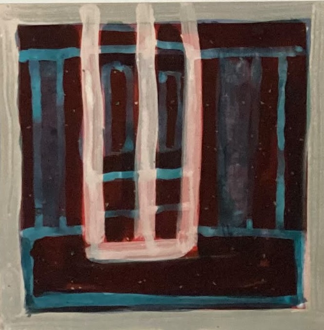 Night Lights Theatre 3 _2026_ink on xuan board_35x35cm