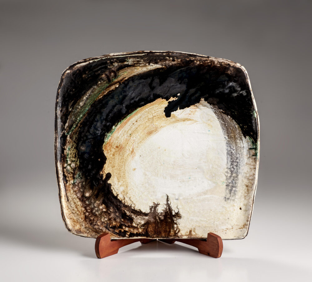 Autumn Nocturne _2025, multi glazed, multi fired, 500x470mm
