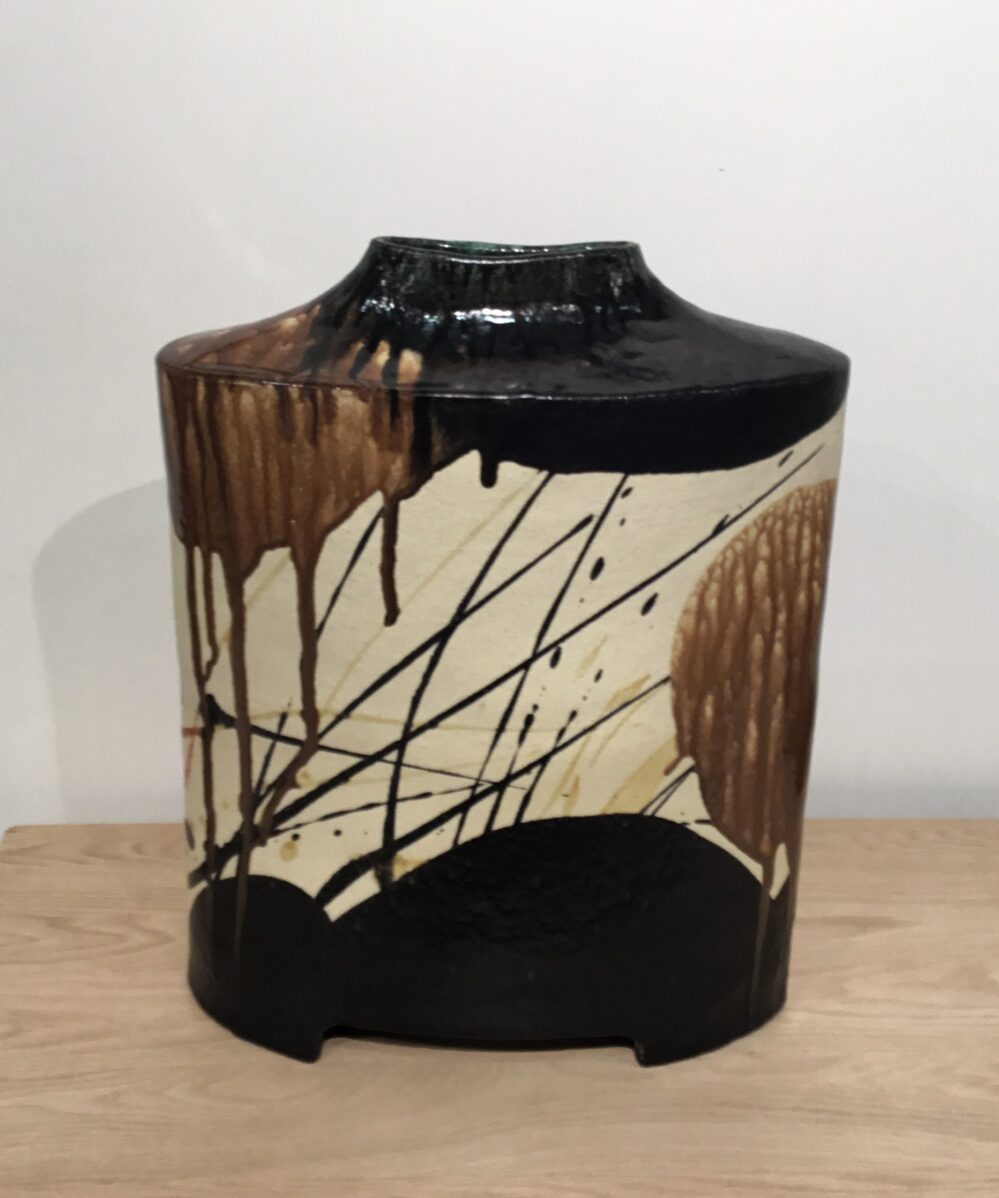Chance Encounters _2023, multi glazed, multi fired, 490x390mm
