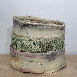 Reconstructed Landscape II _2025, multi glazed, multi fired, 440x490mm