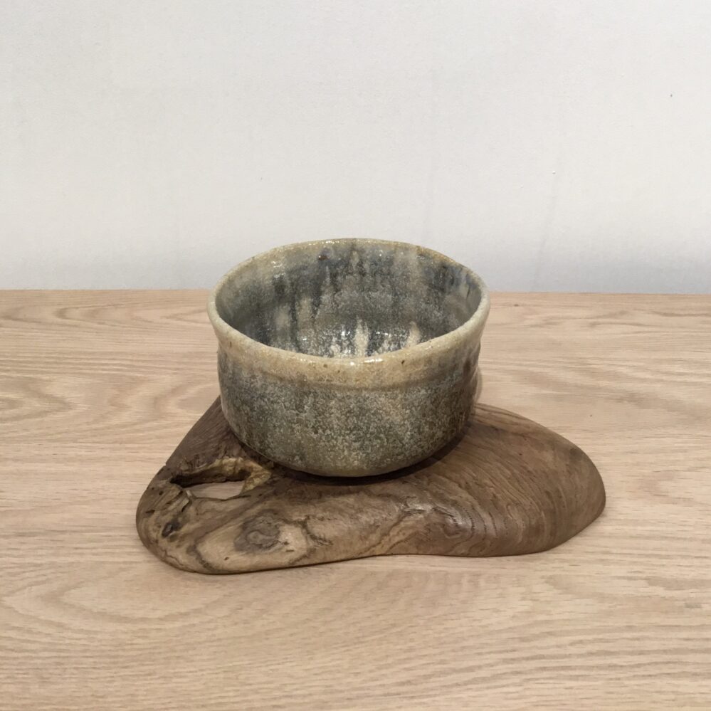 Tea Bowl I _2026, on found tea tree timber base, 130x85mm