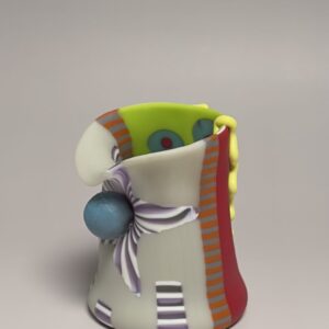 Faint Curvature - h15 x 11cm, fused, blown and etched glass, 2026 - S Chaseling