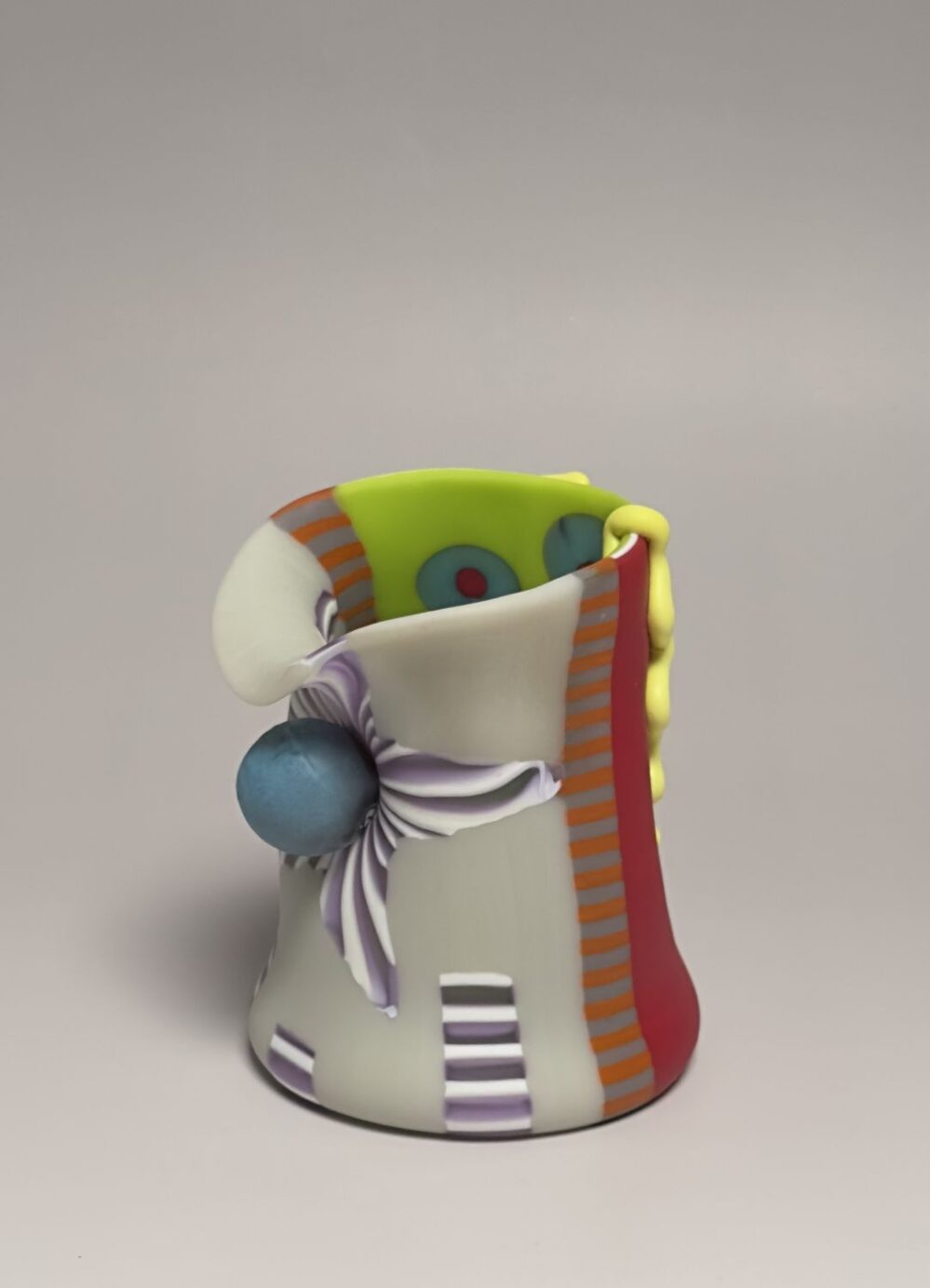 Faint Curvature - h15 x 11cm, fused, blown and etched glass, 2026 - S Chaseling