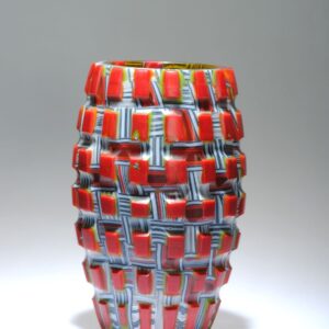 Notch #12 - h23 x 15cm, cold assembled, hot worked glass murrini, 2015 - G Bettison
