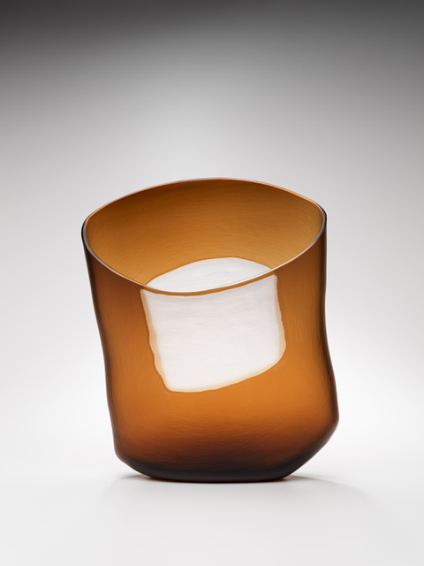 Object #11 - h41 x 35 x 8.5cm, Blown glass, wheel cut, 2026 - T Edwards