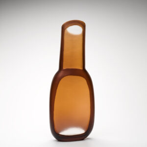 Portal #1 - h56.5 x 22 x.9.5cm, Blown glass, wheel cut, 2026 - T Edwards