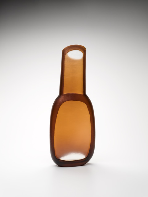 Portal #1 - h56.5 x 22 x.9.5cm, Blown glass, wheel cut, 2026 - T Edwards