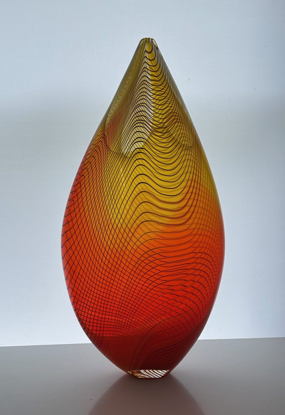 Rise Series - tall form_h63 x 30 x 14cm, Blown glass, 2026 - Edols & Elliott